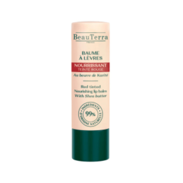BEAUTERRA BÁLSAMO LABIAL COLOR ROJO