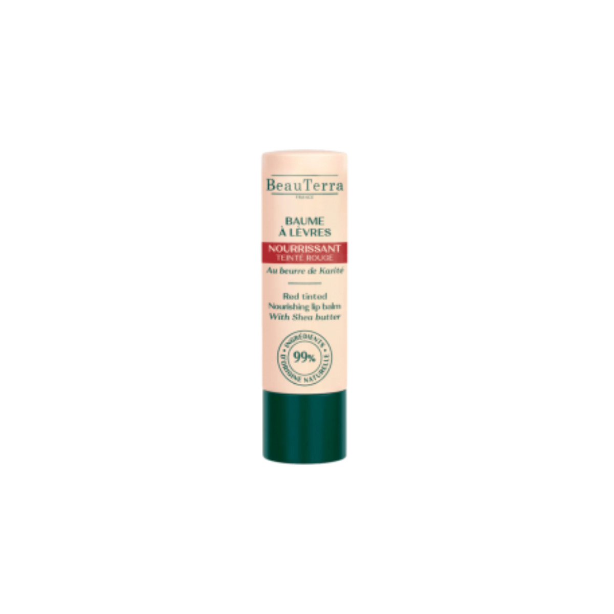 BEAUTERRA BÁLSAMO LABIAL COLOR ROJO
